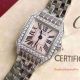 2017 Swiss Quartz Replica Cartier Santos Demoiselle Ladies Watch Pink MOP Diamond Bezel (3)_th.jpg